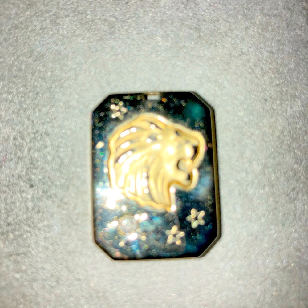 Vintage Pierre Cardin 18 k gold filled Leo zodiac pendant
